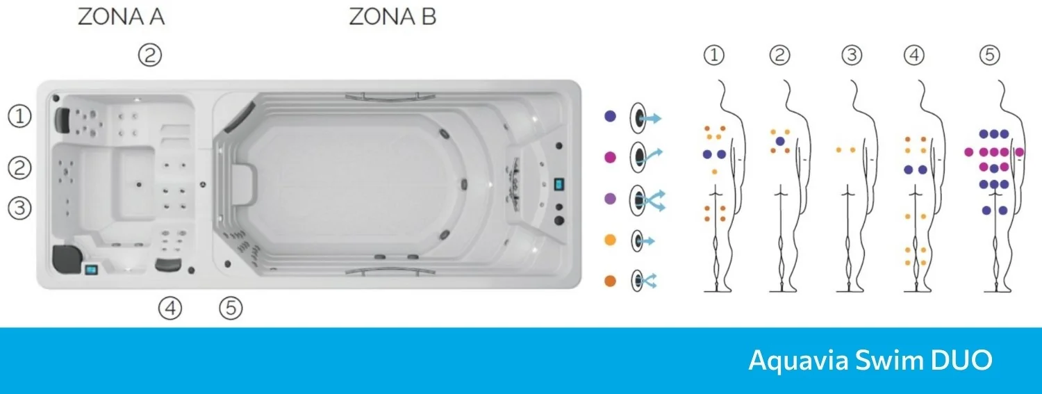 Зонирование Aquavia Swim SPA DUO