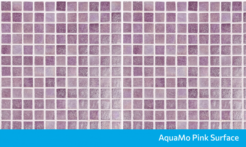 AquaMo Pink Surface стеклянная мозаика для бассейна, на сетке AquaMo Pink Surface стеклянная мозаика для бассейна, на сетке